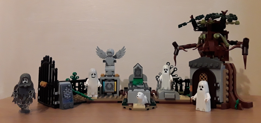 LEGO Ghost Minifigure Figure Reversible Head Haunted House Halloween 